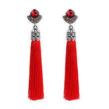 Load image into Gallery viewer, Handmade Ethnic Bohemian Tassel Earrings With Rhinestone - Belly Dance Accessory